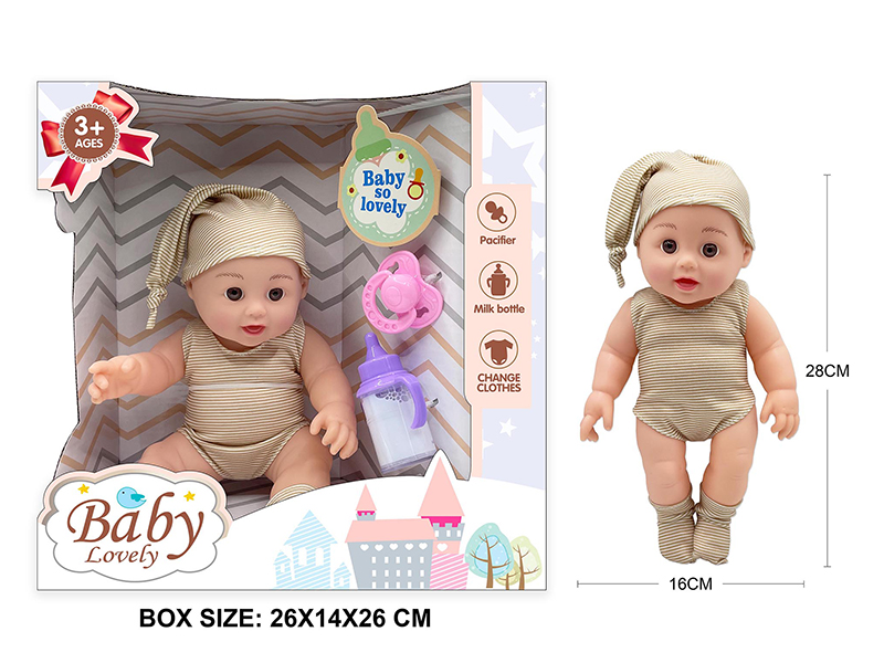 12 Inch Vinyl Doll With Accessories