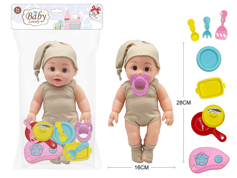 12 Inch Vinyl Doll With Accessories