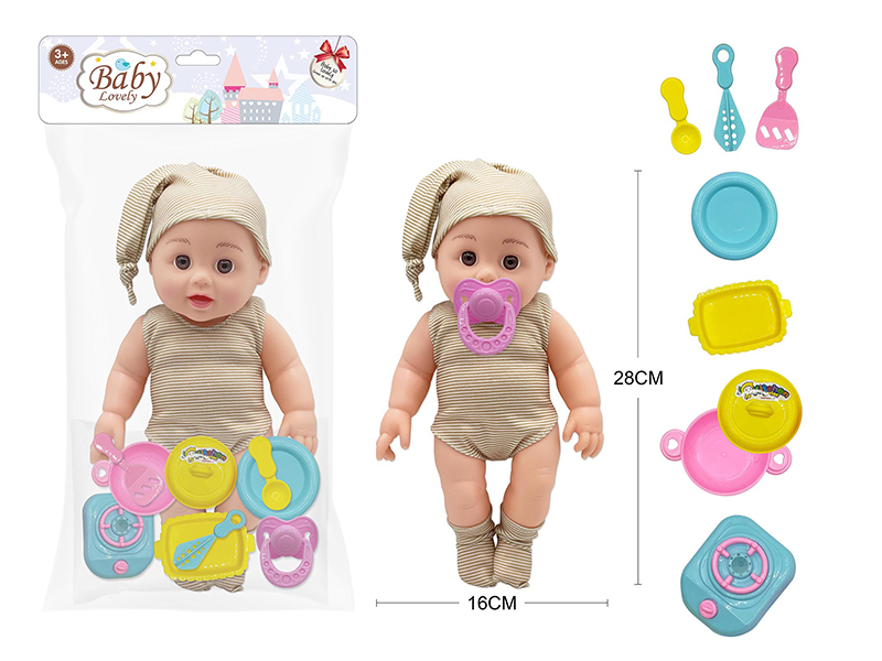 12 Inch Vinyl Doll With Accessories