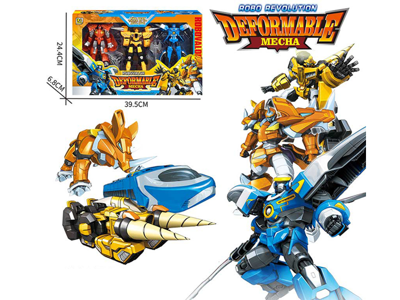 Transformable Vigorous Warrior Robot 3PCS