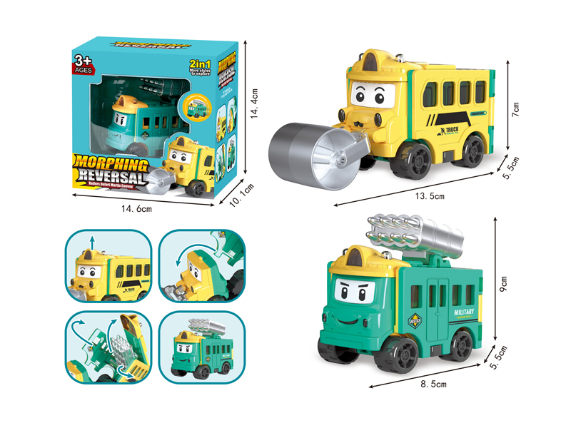 Transformable Pull Back Reversing Car