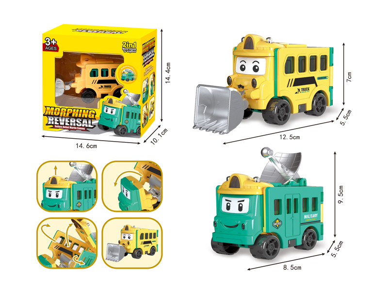 Transformable Pull Back Reversing Car