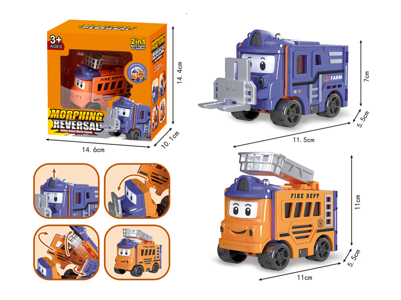 Transformable Pull Back Reversing Car