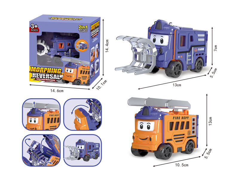 Transformable Pull Back Reversing Car