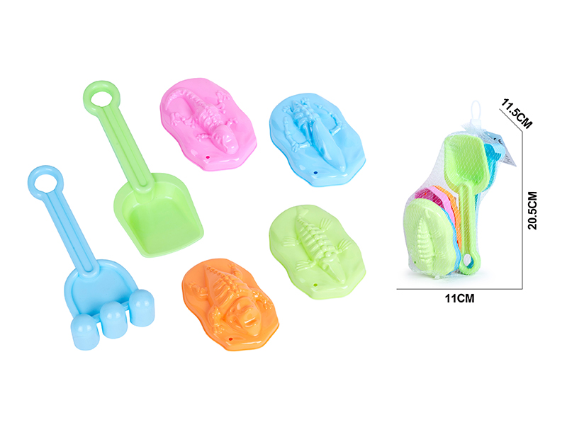 6PCS Dinosaur Fossil Sand Mold Set