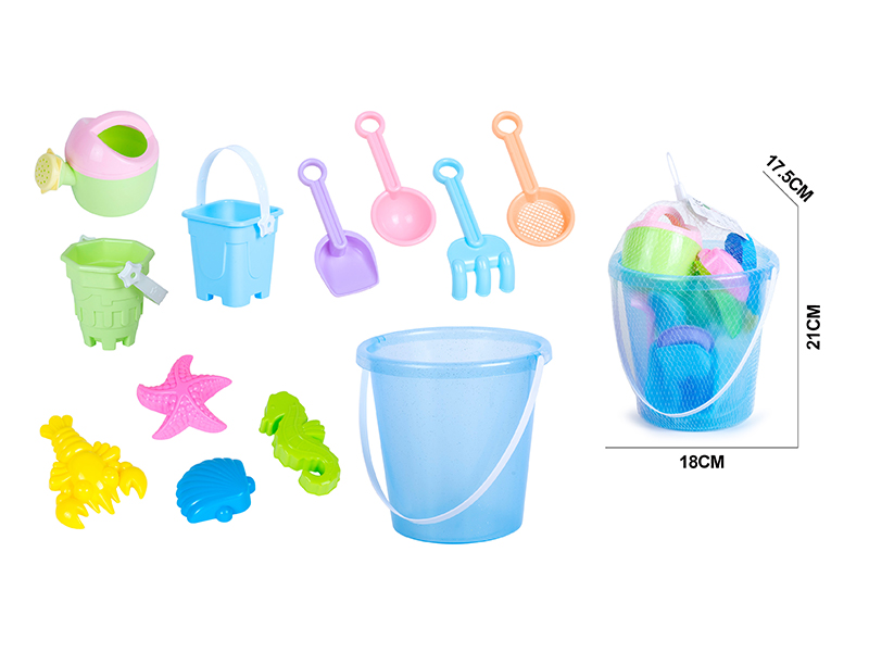 12PCS Beach Bucket Beach Car Toy