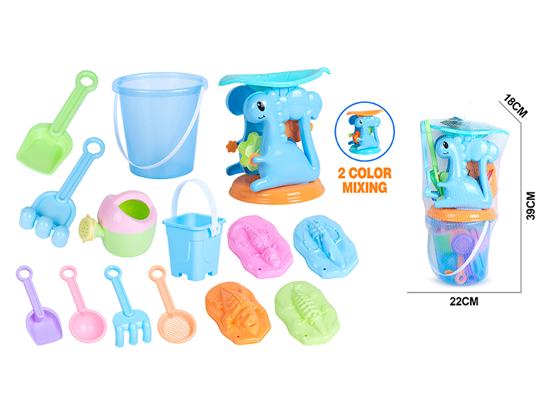 12PCS Dinosaur Hourglass Beach Toy