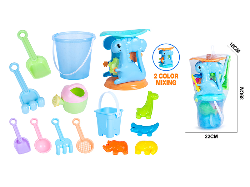 12PCS Dinosaur Hourglass Beach Toy