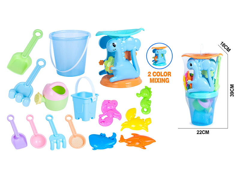 12PCS Dinosaur Hourglass Beach Toy