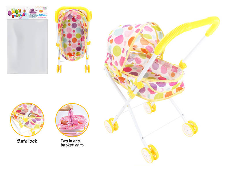 Iron Baby Stroller & Portable Sleeping Basket 2 In 1