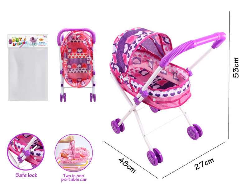 Baby Sunshade Stroller & Portable Sleeping Basket 2 In 1