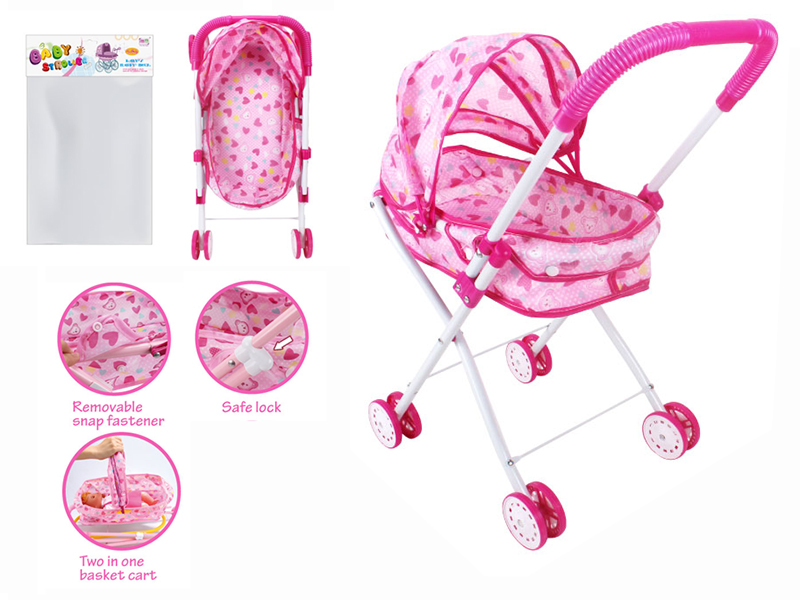 Iron Baby Stroller & Portable Sleeping Basket 2 In 1