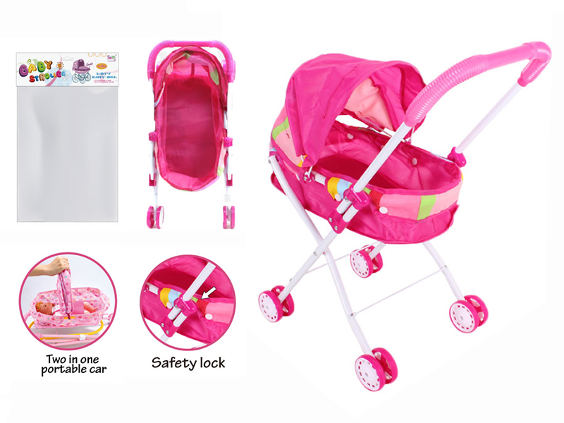 Iron Baby Stroller & Portable Sleeping Basket 2 In 1