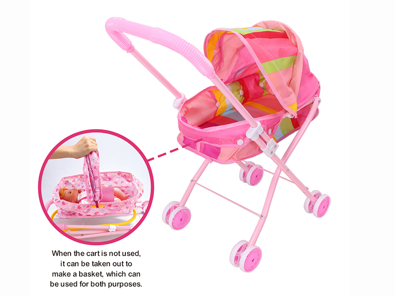 Iron Baby Stroller & Portable Sleeping Basket 2 In 1