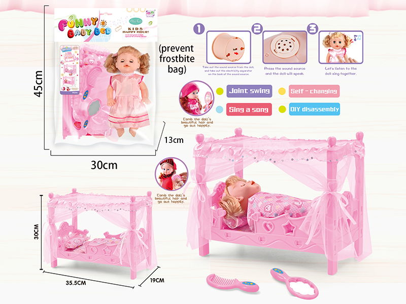 Pink Princess Bed + 14