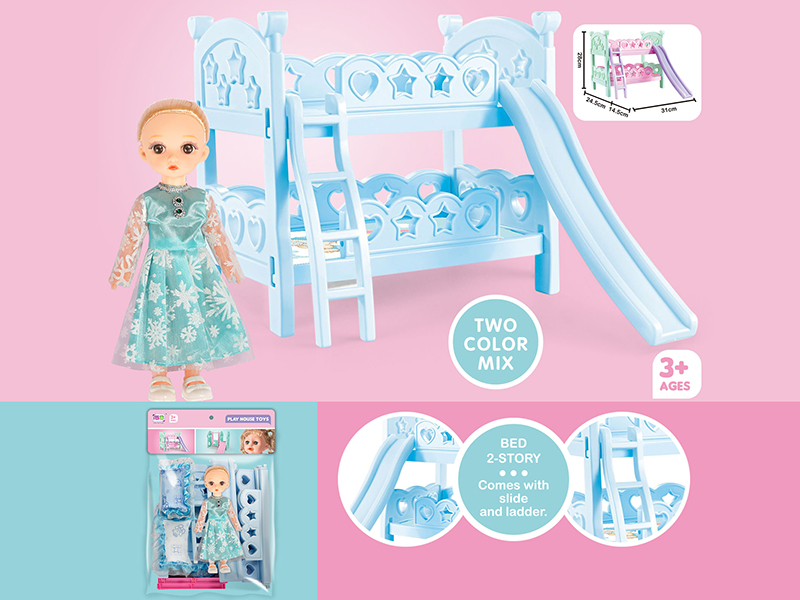 Bunk Bed + 10 Inch Doll With IC
