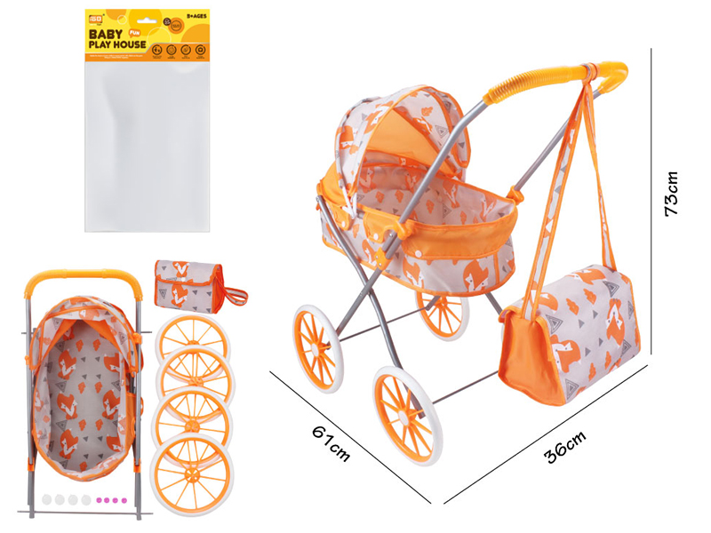 Self-Assembling Toy Baby Stroller(EVA Wheel) + Storage Bag