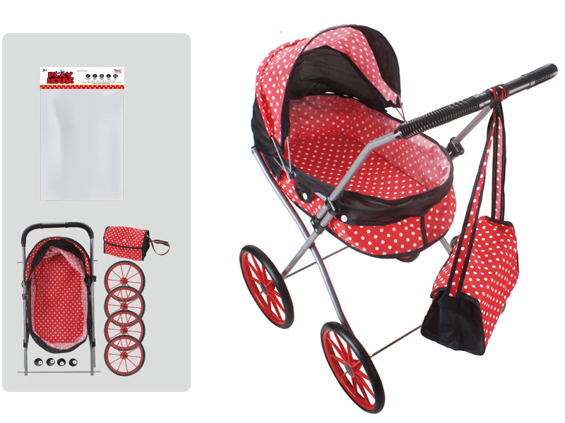 Self-Assembling Toy Baby Stroller(EVA Wheel) + Storage Bag