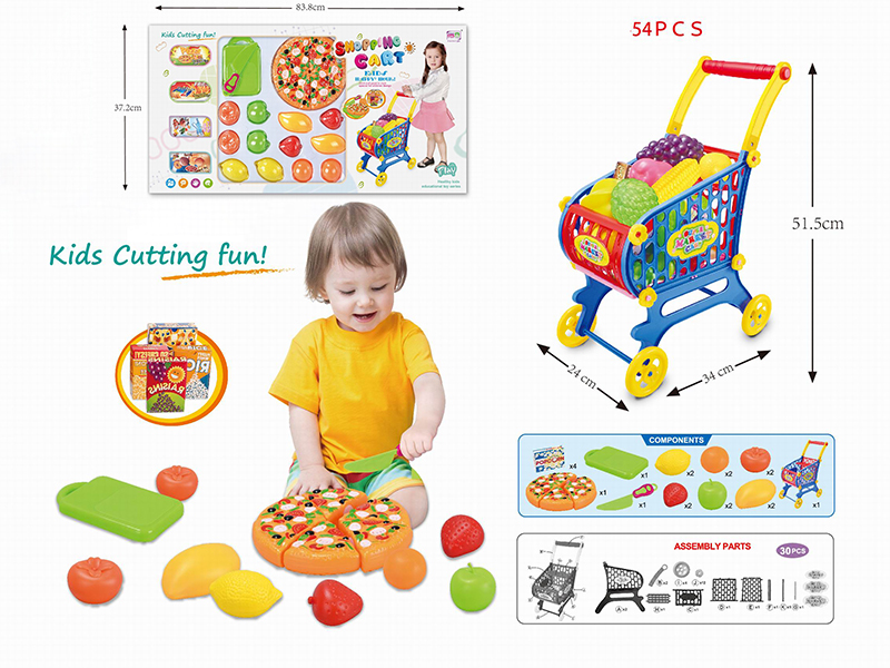 Fruits Pizza Shopping Cart Set
