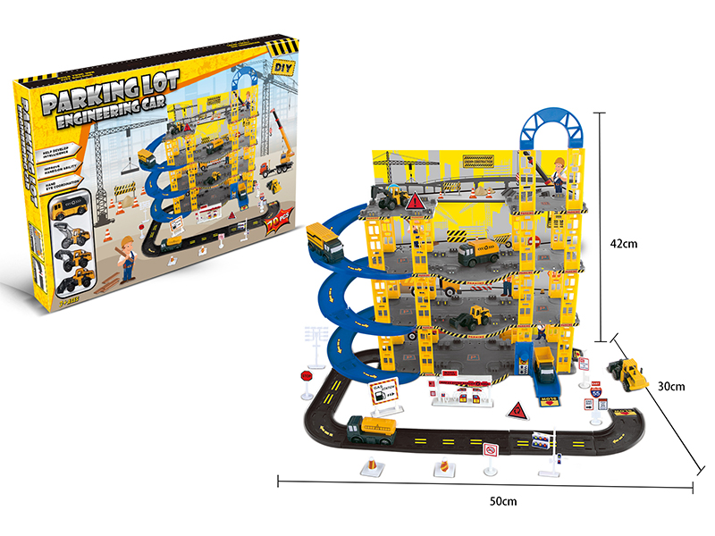 Parking Lot+4 Slide Engineering Vehicles