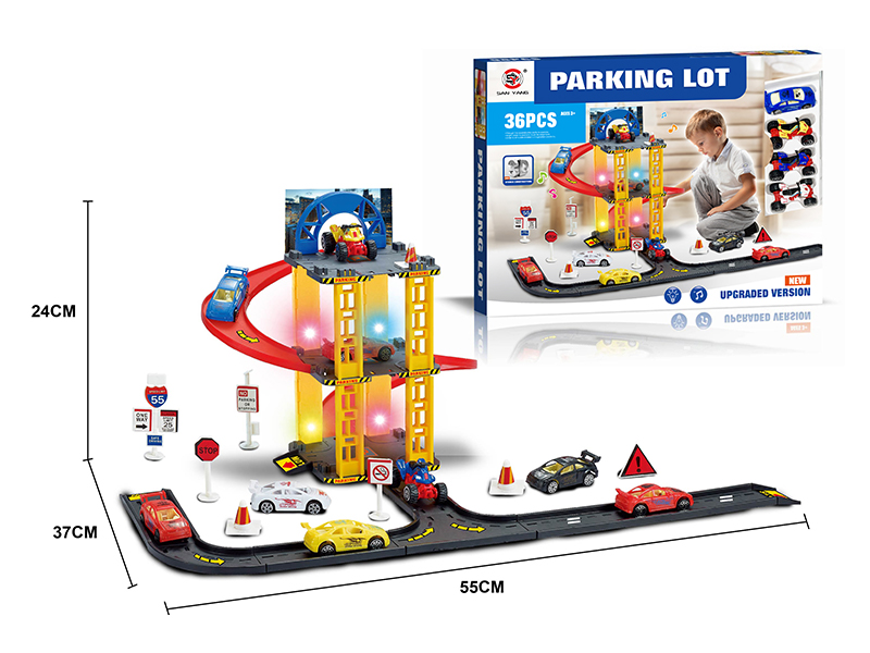Parking Lot+3 Slide Motorcycle+Slide Car
