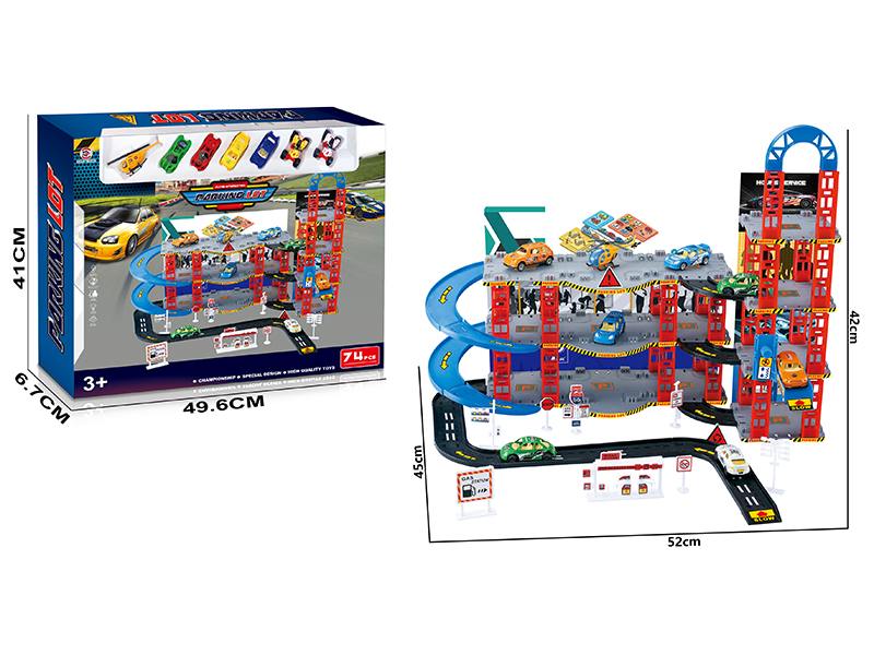 Parking Lot+Alloy Slide Car+Simulation Slide Car+Slide Motorcycle+Alloy Airplane