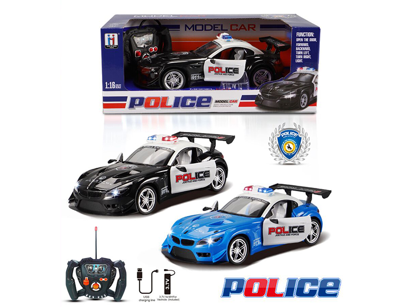 1:16 5-Channel Remote Control Open Door Police Car