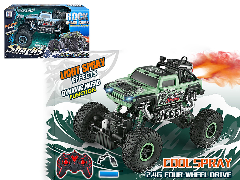 2.4G Remote Control Spray 4WD Climbing Car With Light And Music
