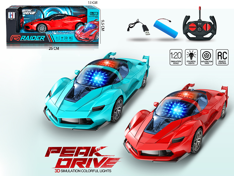 4-Channel Remote Control Simulated Car With 3D Light