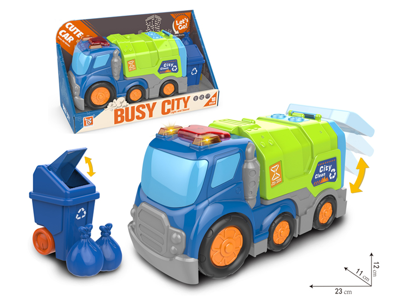 Cartoon Friction Engineering Sanitation Vehicle