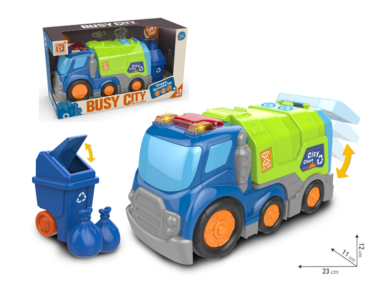 Cartoon Friction Engineering Sanitation Vehicle