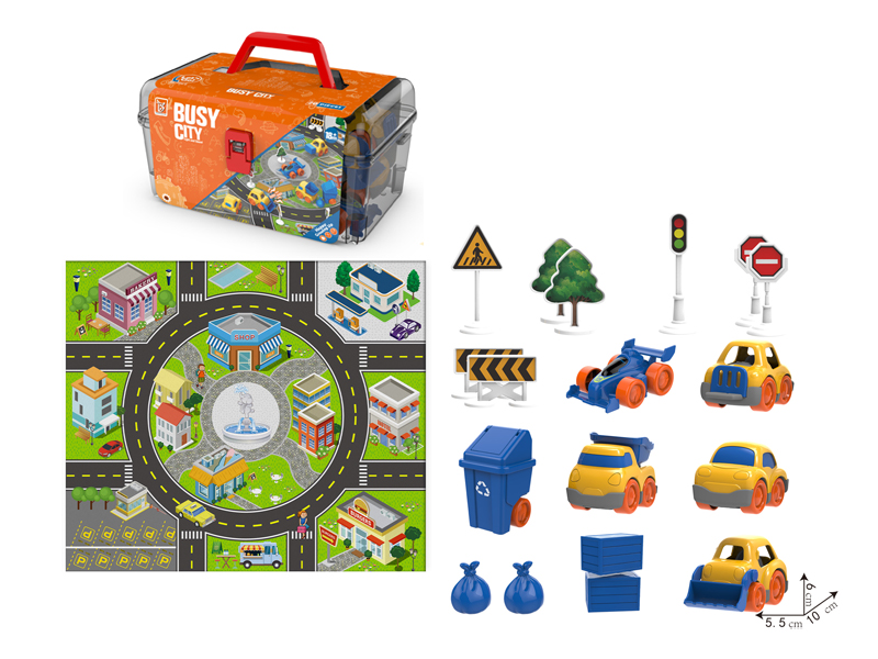 20PCS Baby Ringing Cartoon Slide Car