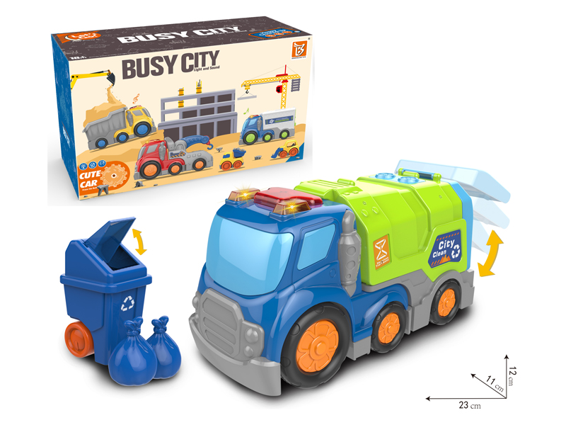 Cartoon Friction Engineering Sanitation Vehicle