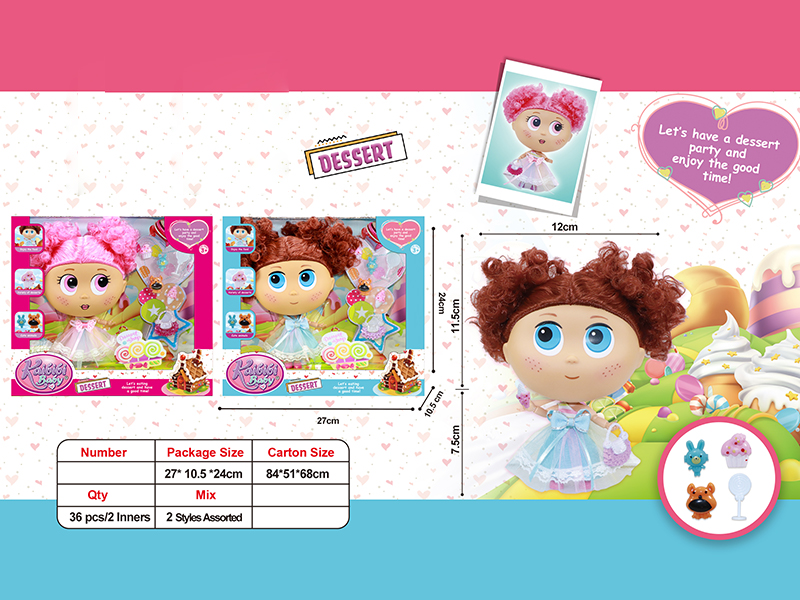7.5 Inch Solid 12-Joint Doll Dessert Party Theme