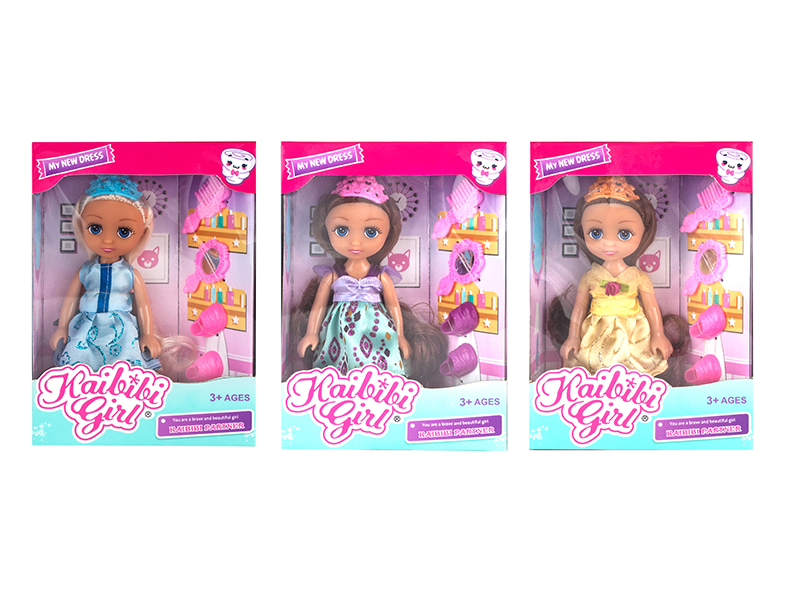 6 Inch Solid Doll Set