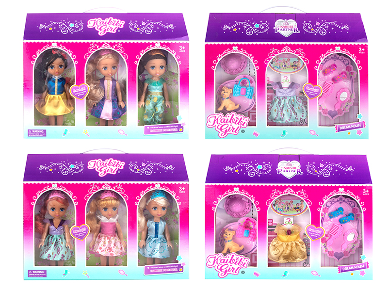 6 Inch Solid Doll Dream House Set