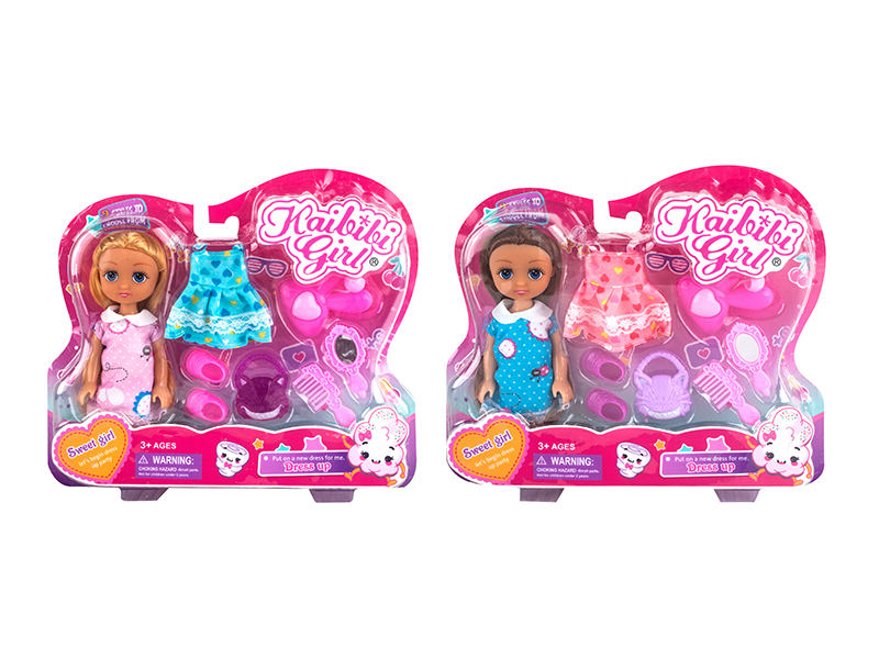 6 Inch Solid Doll Dress Up Set