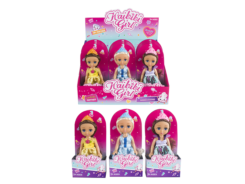 6 Inch Solid Girl Doll(12PCS)