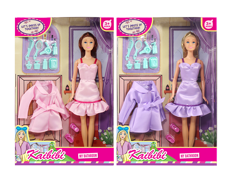 11.5 Inch Solid Doll Toiletries And Dress-Up Set