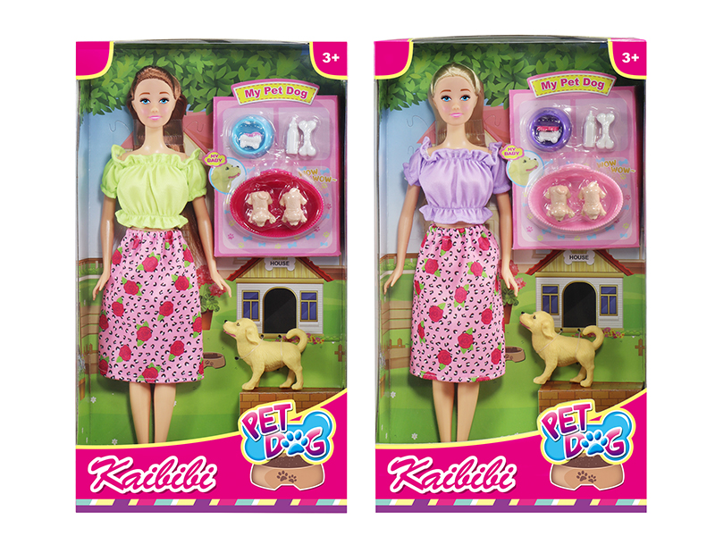 11.5 Inch Solid Doll Pet Dog Raising Theme