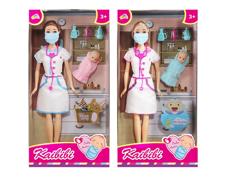 11.5 Inch Solid Doll Baby Doctor Theme