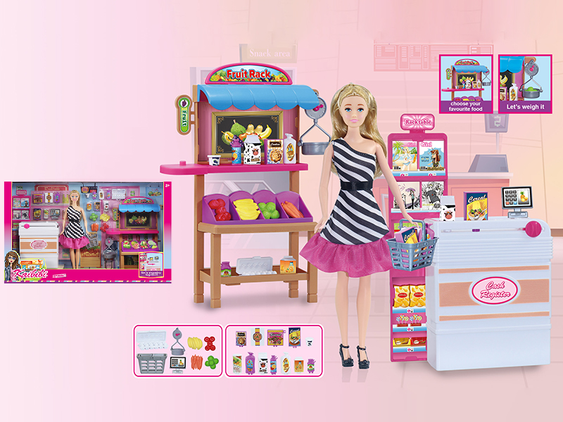 11.5 Inch Solid Doll Supermarke Theme