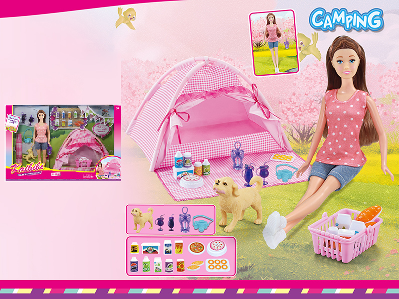 11.5 Inch Solid Doll Camping Theme