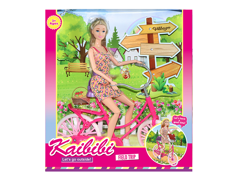 11.5 Inch Solid Doll Bicycle Set