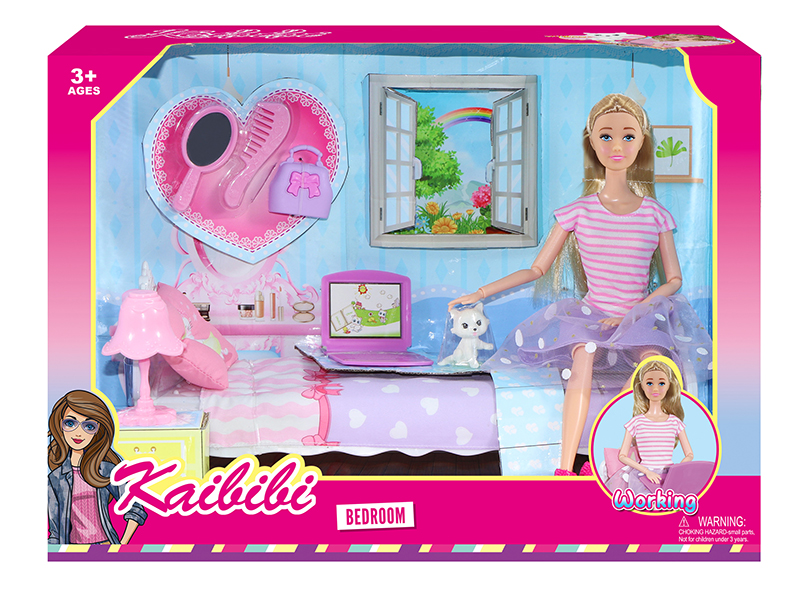 11.5 Inch Solid Doll Bedroom Theme