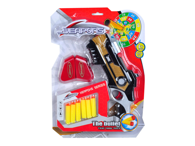 Solid Painted EVA Soft Bullet Gun Toy