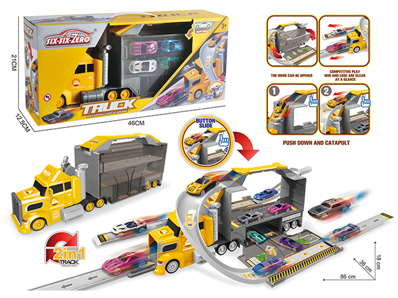 Engineering Container Storage Ejection Alloy Car Set