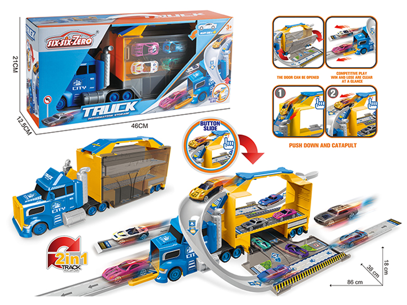 City Container Storage Ejection Alloy Car Set