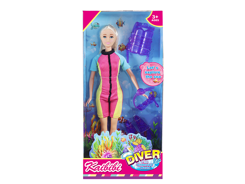 11.5 Inch Solid Doll Diving Theme