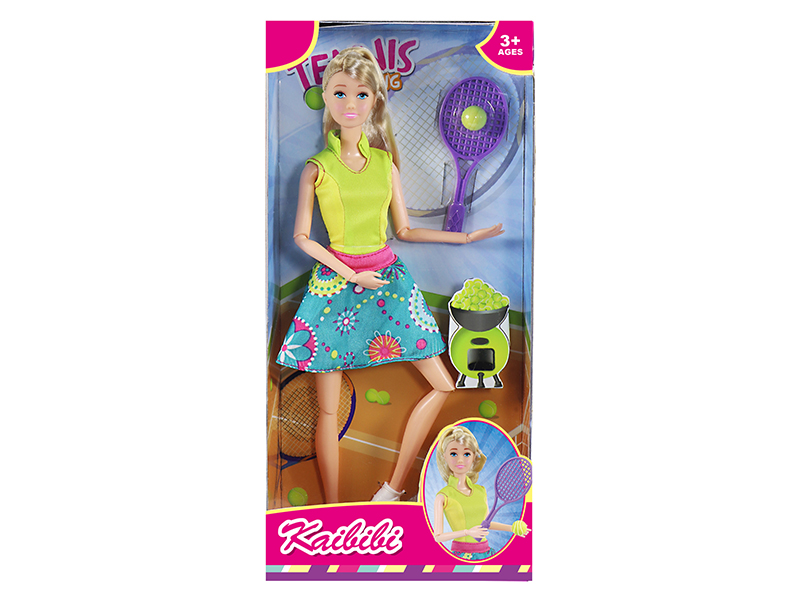 11.5 Inch Solid Joint Doll Tennis Theme
